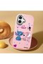 iPhone 17 Compatible Case Camera Protector Pink Stitch Pattern Silicone Couple Phone Case - 2