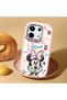 Redmi Note 13 Pro 5g Compatible Case Camera Protector Pink Minnie Patterned Silicone Couple Phone Case - 2