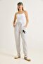 3 Threaded Embroidered Gray Tracksuit with Elastic Ankles - 2