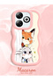 Infinix Smart 8 Pro Compatible Case Camera Protector Pink Silicone Dear Couple Phone Case Cartoon Pattern - 2