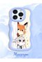 iPhone 16 Pro Max Compatible Case Camera Protector Blue Silicone Couple Phone Case Cartoon Pattern - 2