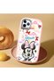 iPhone 11 Pro Compatible Case Camera Protector Pink Minnie Patterned Silicone Lover Couple Phone Case - 2