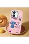 Redmi 13C Compatible Case Camera Protector Pink Stitch Pattern Silicone Lover Couple Phone Case - 2