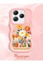 Infinix Hot 40 Compatible Case Camera Protective Pink Silicone Dear Couple Phone Case Floral Case - 2
