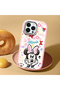 iPhone 13 Pro Compatible Case Camera Protector Pink Minnie Patterned Silicone Lover Couple Phone Case - 2