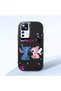 Mi 12t Compatible Case Camera Protector Black Stitch Patterned Silicone Lover Couple Phone Case