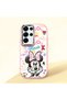 Samsung Galaxy S25 Ultra Compatible Case Camera Protector Pink Minnie Patterned Silicone Couple Phone Case