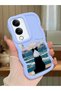 Vivo Y04 Compatible Case Camera Protector Blue Silicone Lover Couple Phone Case Dog Pattern