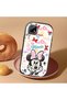 Realme C21 Compatible Case Camera Protector Black Minnie Patterned Silicone Lover Couple Phone Case - 2