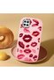 Samsung Galaxy A12 Compatible Case Camera Protective Pink Kiss Patterned Silicone Lover Couple Phone Case - 2