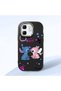 Infinix Smart 9 Compatible Case Camera Protective Black Stitch Patterned Silicone Beloved Couple Phone Case