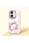 Redmi 13C Compatible Case Camera Protector Pink Cartoon Patterned Silicone Lover Couple Phone Case