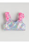 Nevavm Patterned Ruffle Detailed Girls' Bikini with Difference - 4