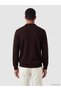 Ozmarka New Season Burgundy Zipper Detailed Polo Collar Men's Knitwear Sweater - 4