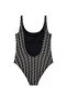 Logo Pattern Classic Swimsuit - 2