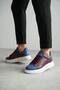 Zrk-Fans Fan Burgundy Blue Lace-Up Special Series Men's Sneaker - 5