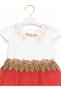 Girl's Floral Appliqué Laser Cut Lace Detailed Tulle Evening Dress 4-8 Years Birthday, Wedding, Special Occasion - 2