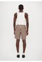 Men's Shorts, Bather, Cotton, Checkered Pattern, Walnut/Brown - 2