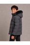 Men's Gray Detachable Hooded Waterproof and Windproof Children's Coat and Coat - 3