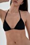 Black Draped Triangle Bikini - 5