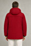 Men's Red Removable Hooded Fur-Lined Water and Wind-Resistant Winter Coat - 6