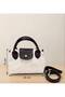 Snap Closure Patterned Mini Hand and Shoulder Bag with Strap - 3