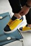 Zrk-Fans Fan Yellow Navy Blue Lace-Up Special Series Men's Sneaker - 6