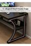 Nightstand with 2 Drawers, Modern Bedside Table with Open Wood Shelf, Minimalist Side Table, End Tab - 2