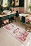 White Pink Bath Mat with Duck Pattern and Bathrobe, Set of 2 - 4