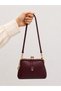 Women's 4-Compartment Lined High-Quality Leather Handbag with Zipper Detail (21*18cm)