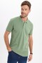 Men's Slim Fit Premium Series 100% Cotton Soft Textured Mercerized Green Polo Collar T-Shirt - 3