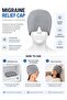 Relief Cap | Cooling Headache Relief Hat | Reusable Gel Ice Head Wrap | Stretchable Cold Therapy Eye Mask For Tension Stress - 5