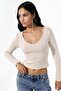 Busem V-Neck Slim Fit Cotton Blouse