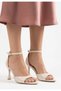 Lisu Beige Patent Leather Heeled Shoes - 2