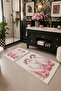 White Pink Bath Mat with Duck Pattern and Bathrobe, Set of 2 - 3