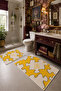 Yellow and White What if It All Works Out Written Bath Mat Set of 2 - 8