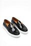 Zrk-X027 Premium Black and White Patent Leather H Buckle Laceless Men's Loafer