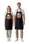 Unisex Kitchen Chef Apron with Shark Eating Food in His Mouth Printed Bold Line Art Design Daily - 2