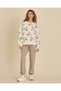 Senior Girls Cream Heart Printed Sweatshirt - 5