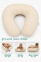 Breastfeeding Pillow, Baby Support Cushion, Maternity Pillow, Cotton Fabric, Rainbow Series, Cream - 5