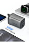 100W GaN Fast Charger 2 USB-C + 1 USB-A 3-Port Wall Charger with PD 3.0 PPS QC Fast Charging Adapter for MacBook Pro/Air iPhone 17/16 Samsung Galaxy Z S26 Series iPad, Huawei Honor Oppo & More - 3