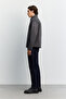 Men's Anthracite Classic Collar Suede Comfort Fit Coat A62Y6000 - 3