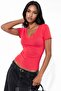 Busem Flexible V-Neck Short Sleeve T-Shirt