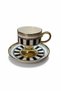 2-Person Gold Gilded Porcelain Turkish Coffee Cup Black - 4