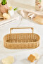 Rattan Look Oval Shaped & Handle Multi-Purpose Organizer Basket - 4