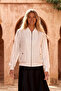 Levidor Waist Part Rubber Detail Cap Jacket 510115 White