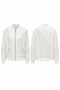 Levidor Waist Part Rubber Detail Cap Jacket 510115 White - 2