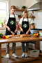 Unisex Kitchen Apron Space Themed Astronaut Ramen Printed Relaxed Fit Daily Cooking Modern Stylish Comfortable