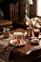 2-Person Gold Gilded Porcelain Turkish Coffee Cup Red