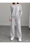 Paw Heart Cat Printed Women's Cropped Crewneck Bottom/Upper Tracksuit Set